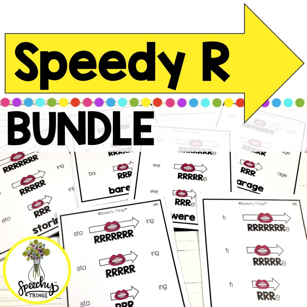 speedy r visual strategy cards for articulation therapy